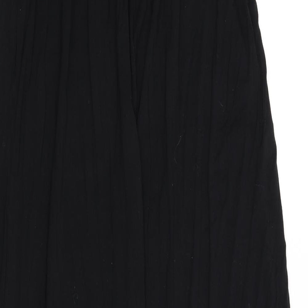 JoJo Maman Bébé Womens Black Viscose Maxi Size M V-Neck Zip
