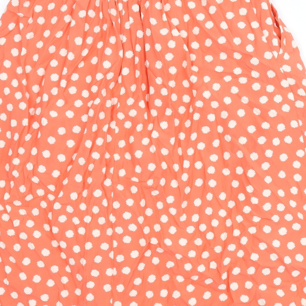 blue chameleon Womens Pink Floral Viscose Flare Skirt Size 12