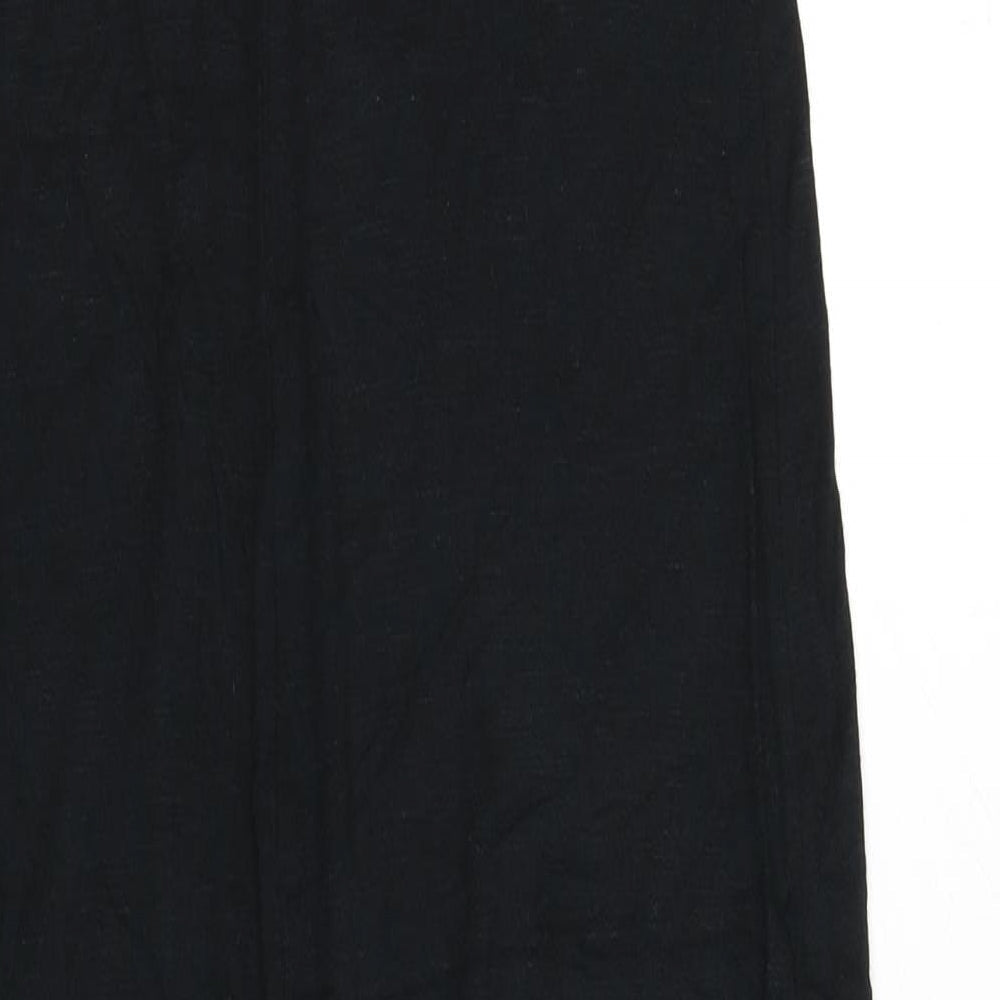 Gap Womens Black Viscose Maxi Size XS Scoop Neck Pullover - Slit