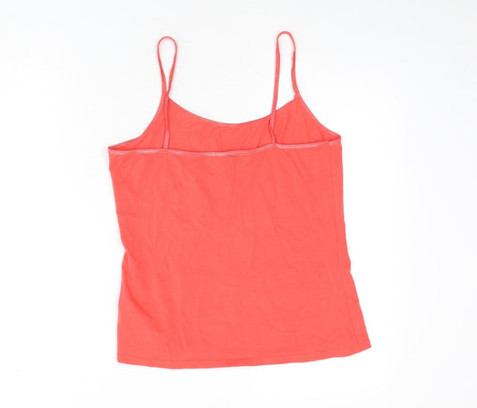M&Co Womens Pink Cotton Camisole Tank Size 14 Scoop Neck