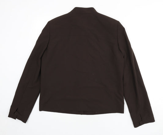 Betty Barclay Womens Brown Jacket Size 12 Zip