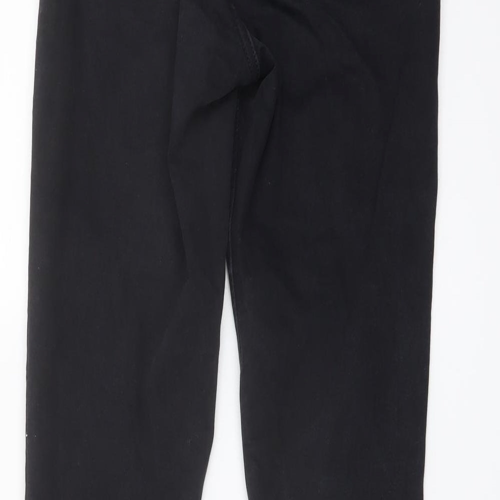 Topshop Womens Black Cotton Skinny Jeans Size 26 in L30 in Regular Button