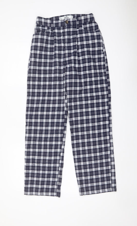 Womens UK Size S Hollister Regular Fit Blue Trousers