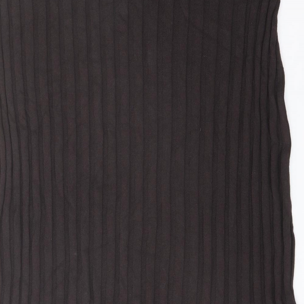 Marks and Spencer Womens Brown Polyester Bandage Skirt Size 20