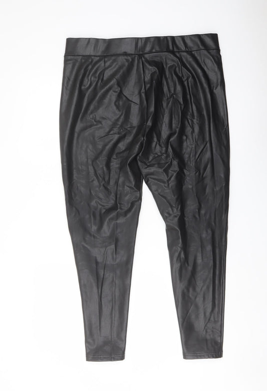 Womens UK Size 18 Marks and Spencer Regular Fit Black Trousers