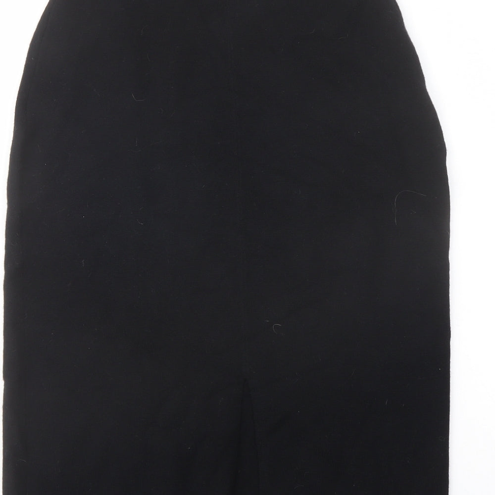 EAST Womens Black Wool A-Line Skirt Size M