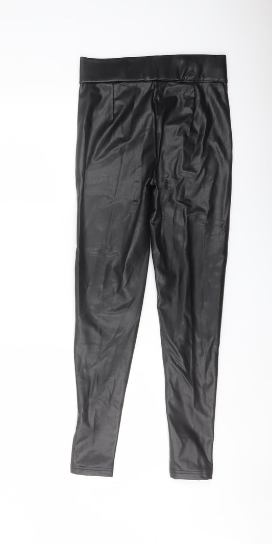 Womens UK Size 8 Marks and Spencer Regular Fit Black Trousers