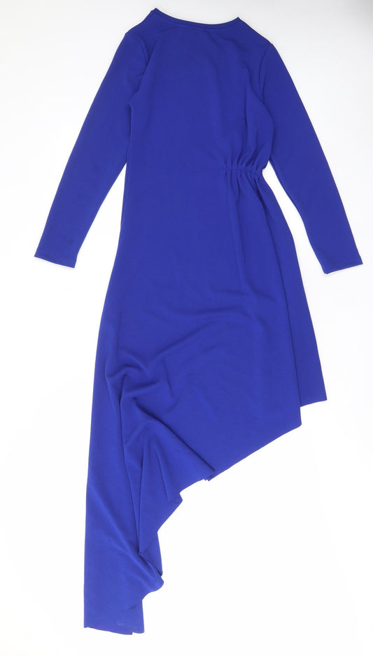 NA-KD Womens Blue Polyacrylate Fibre A-Line Size 2XS Crew Neck Pullover