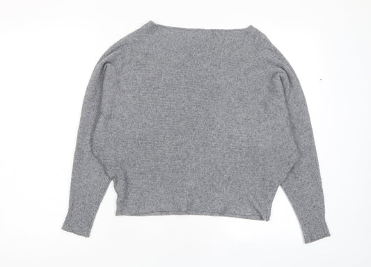 Principles Womens Grey Boat Neck Viscose Pullover Jumper Size M