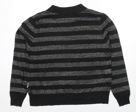 Womens UK Size L Marks and Spencer Black Pullover Jumper