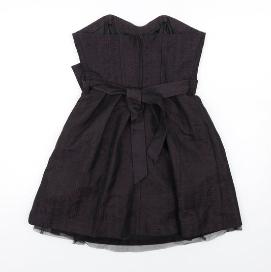 NEXT Womens Black Polyester Ball Gown Size 6 Sweetheart Zip