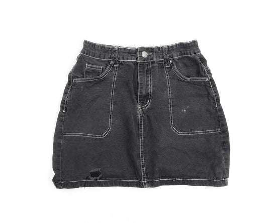 Womens UK Size 8 Nasty Gal A-Line Denim Skirt