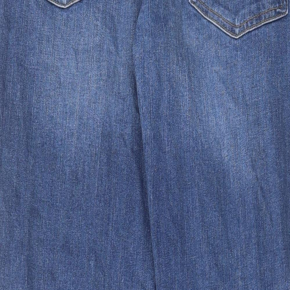 Denim & Co. Mens Blue Cotton Straight Jeans Size 32 in L30 in Regular Button - Pockets