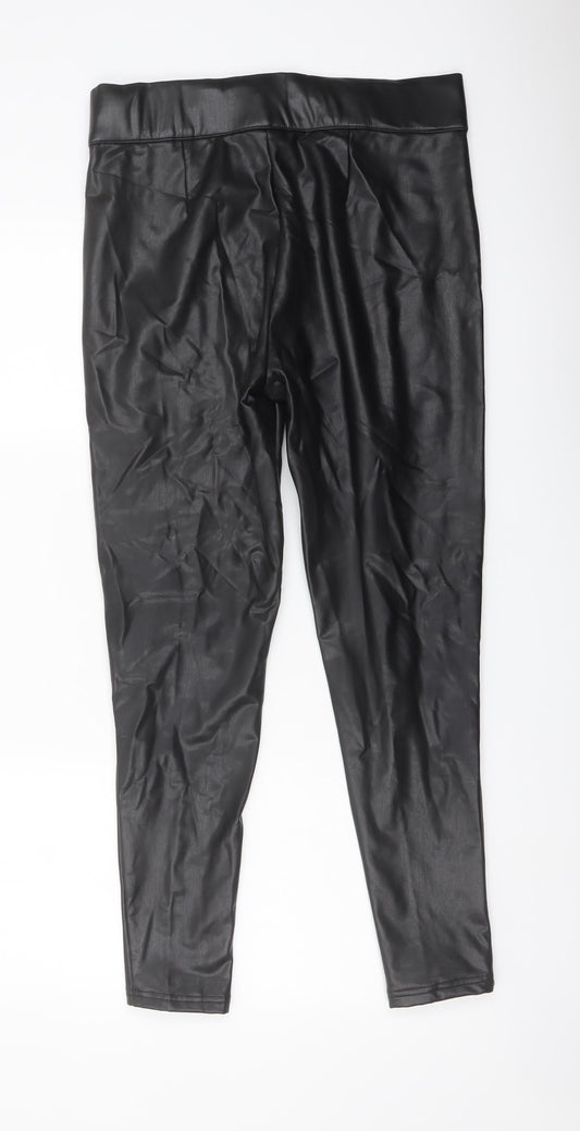Womens UK Size 14 Marks and Spencer Regular Fit Black Trousers