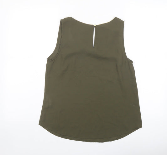 Womens UK Size 10 Oasis Green Basic Tank