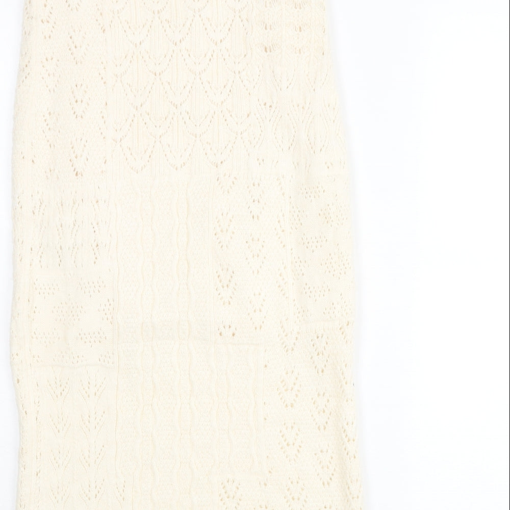 Marks and Spencer Womens Ivory Acrylic Straight & Pencil Skirt Size XS