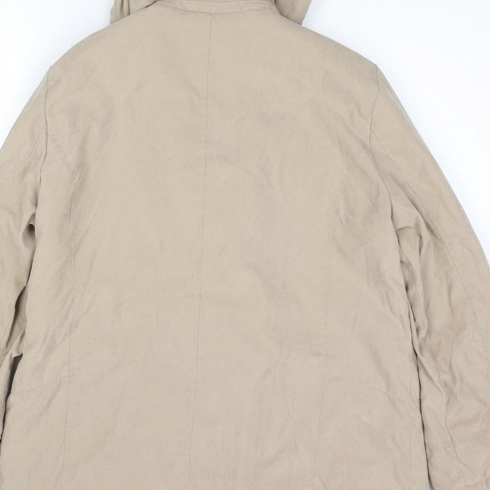 Bonmarché Womens Beige Parka Coat Size S Zip