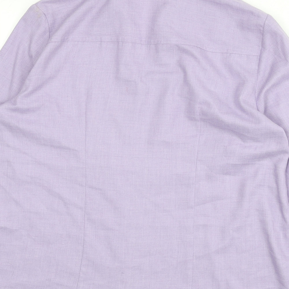 Womens UK Size 16 EWM Purple Basic Button-Up