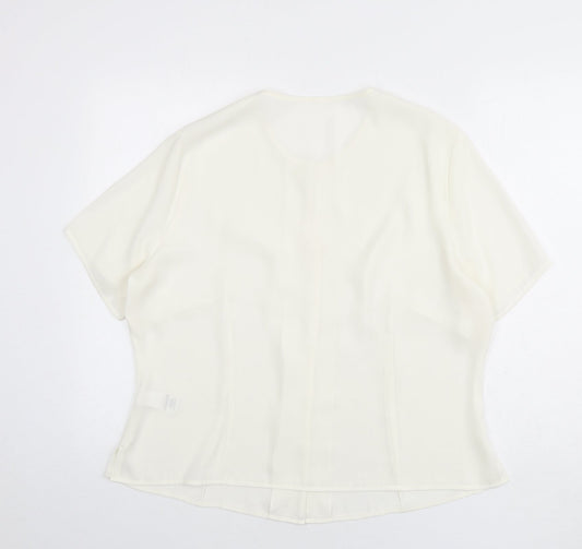 Womens UK Size 20 St Michael Ivory Basic Button-Up
