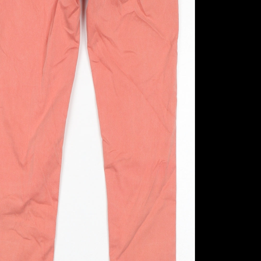 fransa Womens Pink Cotton Skinny Jeans Size 30 in L30 in Regular Zip