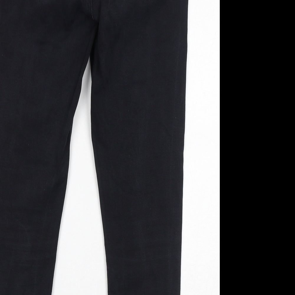 Topshop Womens Black Cotton Skinny Jeans Size 30 in L30 in Regular Zip