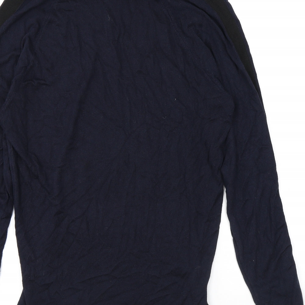 Mens UK Size M River Island Blue Pullover Jumper