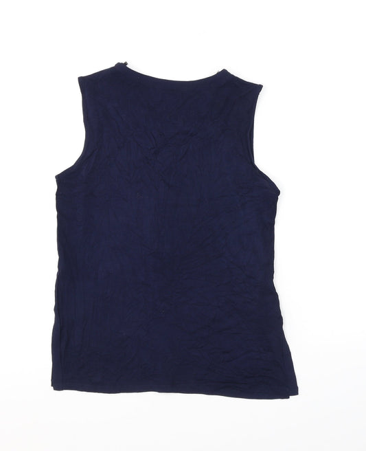 Womens UK Size 8 New Look Blue Basic Tank