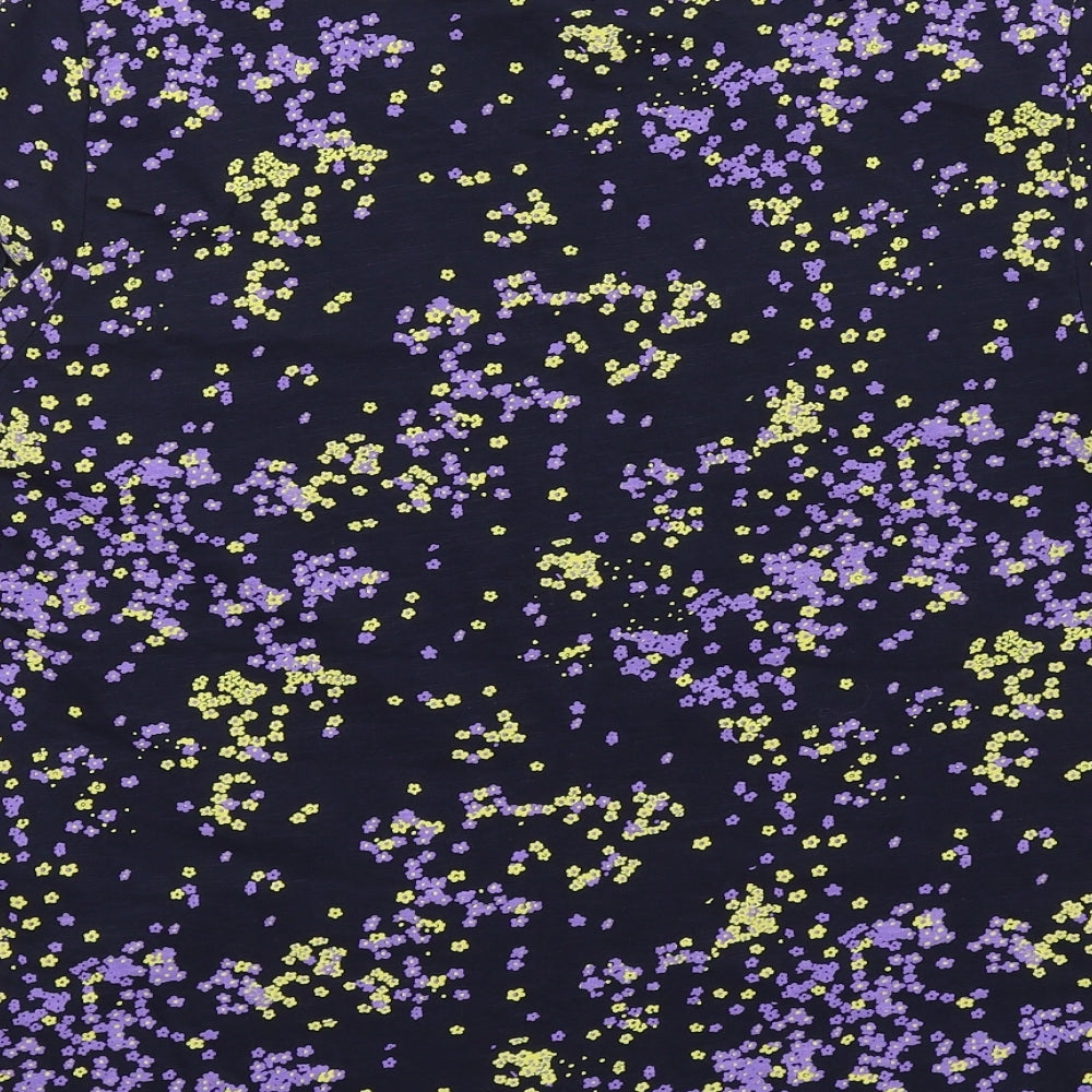 Esprit Womens Multicoloured Floral Cotton Basic T-Shirt Size S Round Neck