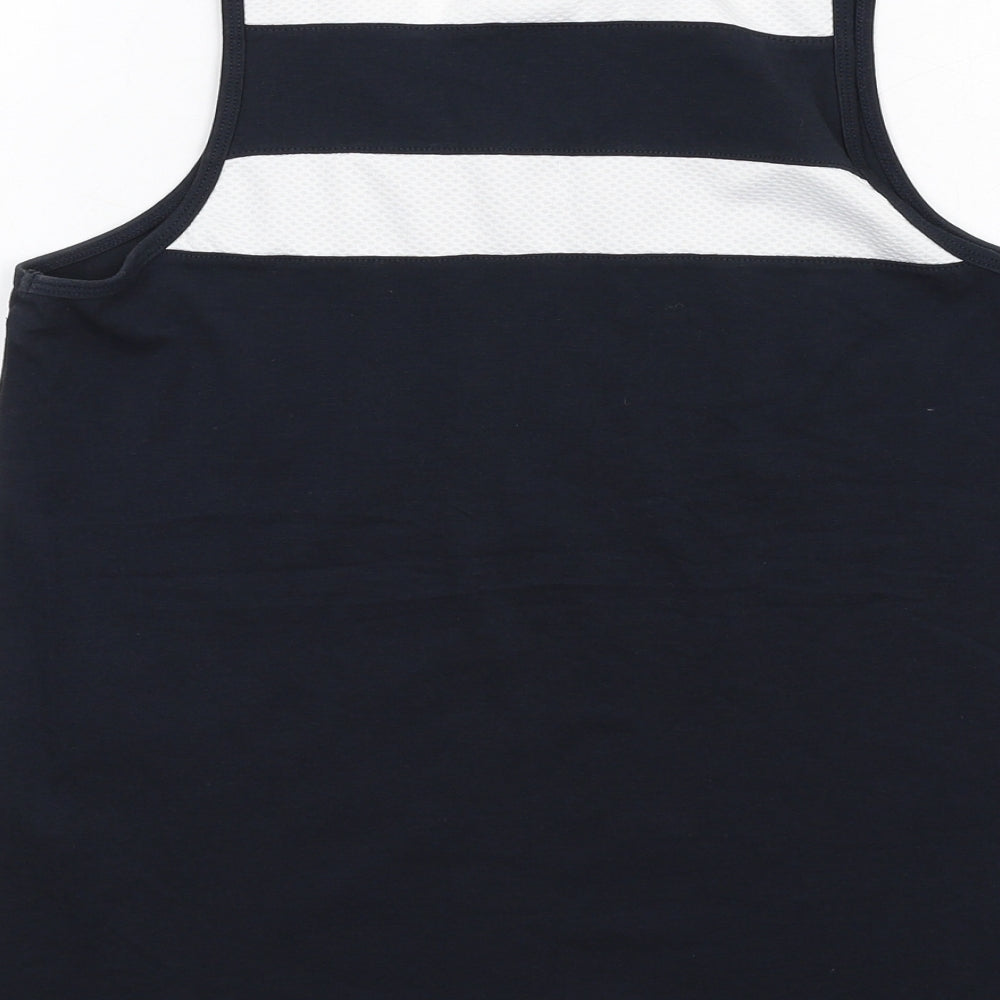Esprit Womens Black Cotton Basic Tank Size S Round Neck
