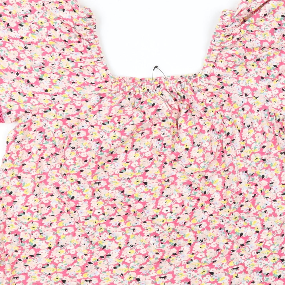 Womens UK Size 6 Marks and Spencer Pink Basic Blouse
