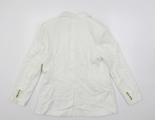 Womens UK Size 14 Marks and Spencer White Jacket