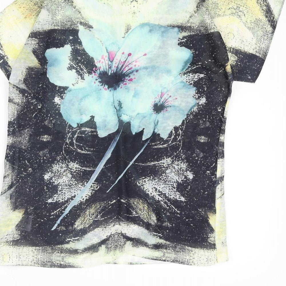 Womens UK Size M BASSINI Multicoloured Basic Blouse