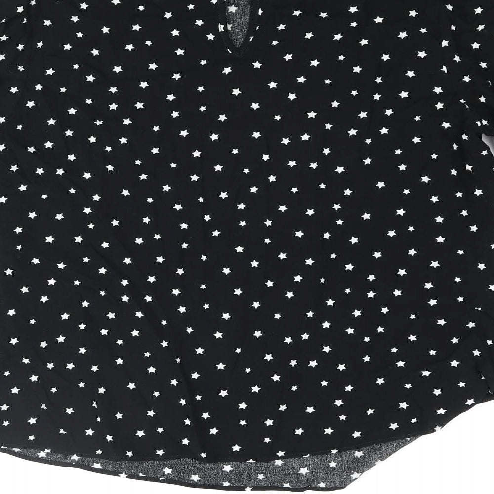Womens UK Size 8 Forever New Black Basic Blouse