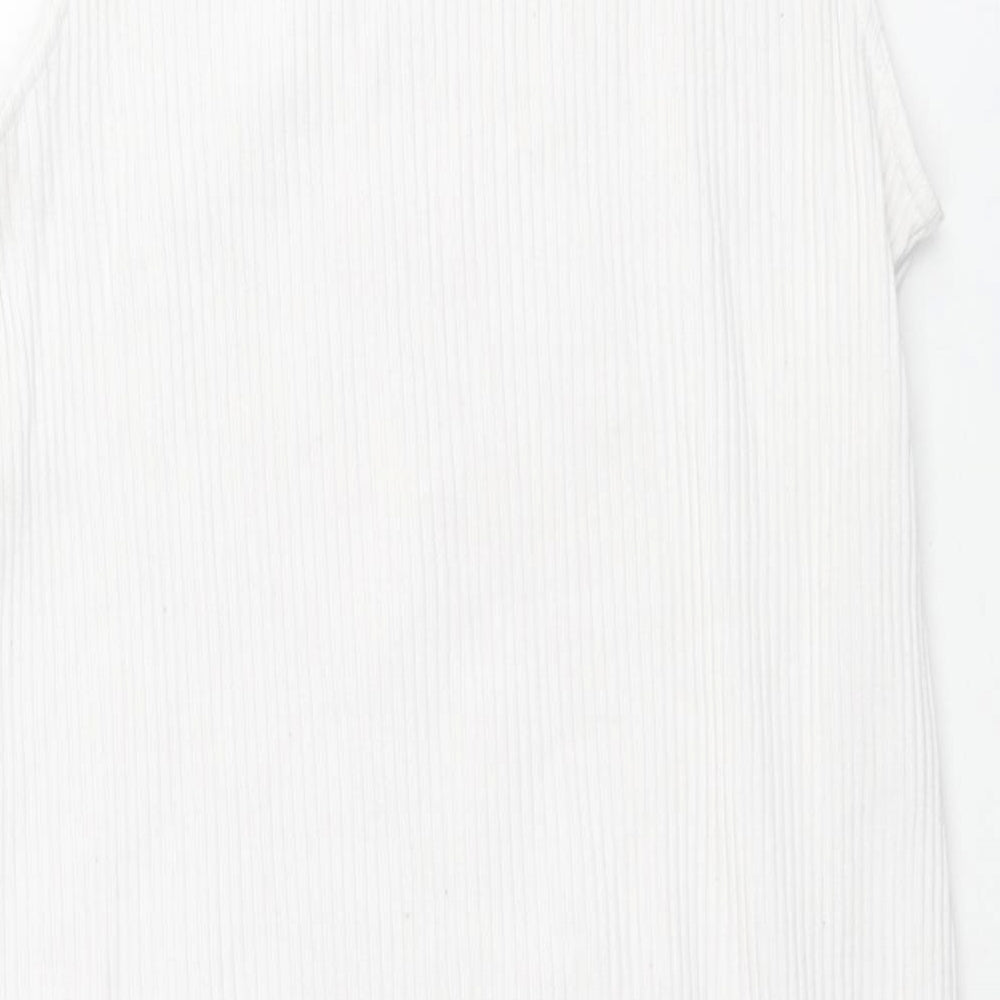 Womens UK Size M H&M White Tunic Tank