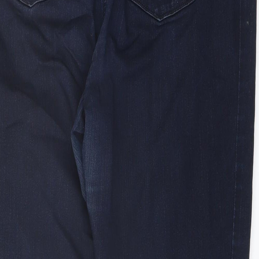 Autograph Womens Blue Cotton Mom Jeans Size 34 in L25 in Regular Button