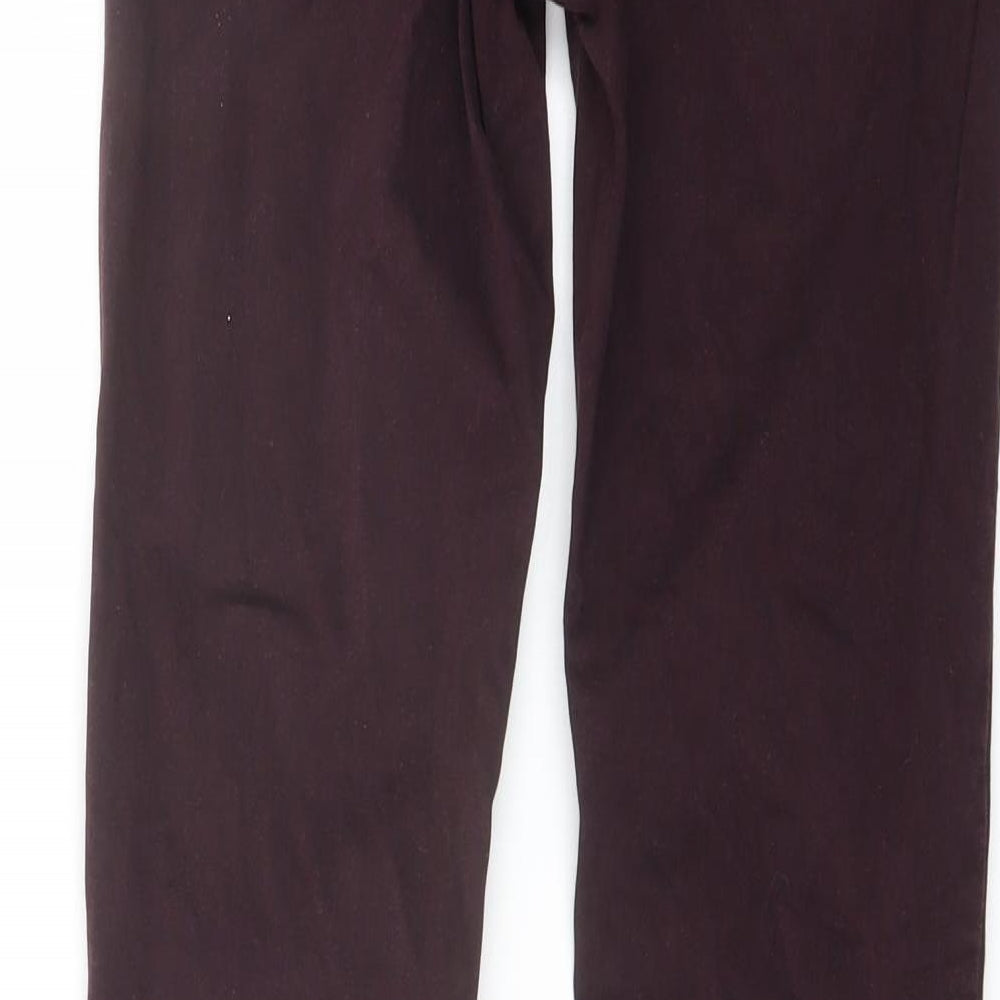 Womens UK Size 8 H&M Regular Fit Straight Purple Jeans