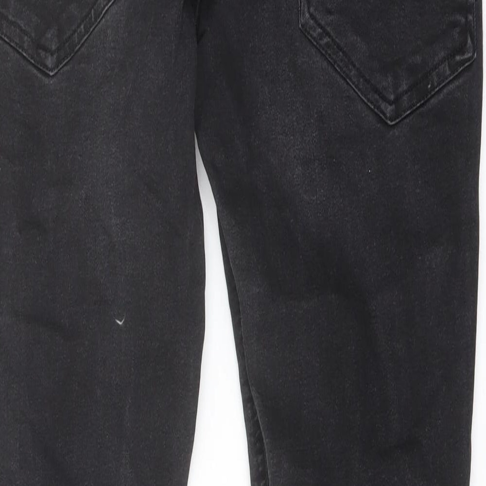 Mens UK Size 30 in RESERVED Regular Fit Straight Black Jeans