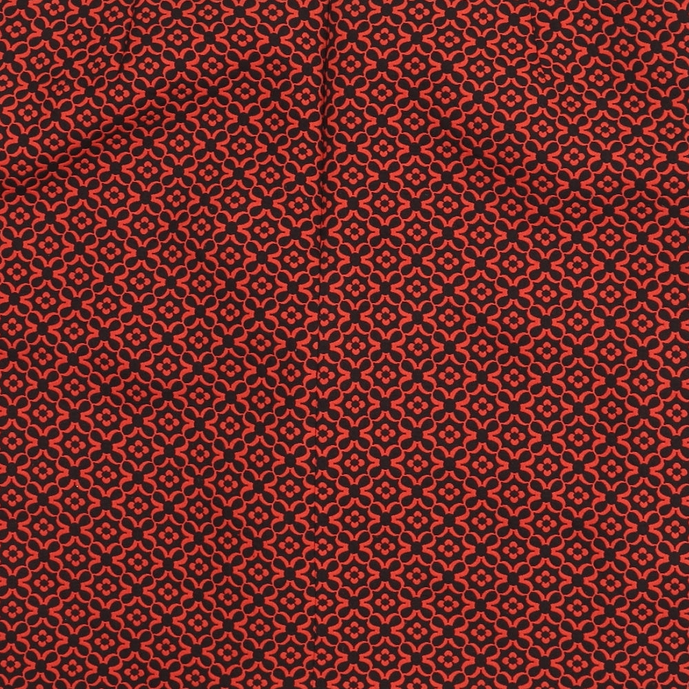 Phase Eight Womens Orange Geometric Polyester A-Line Skirt Size 18 Zip