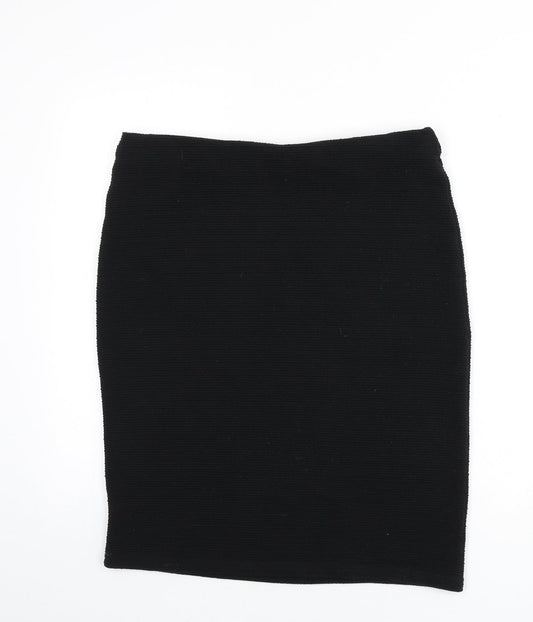 New Look Womens Black Polyester Bandage Skirt Size 35 in