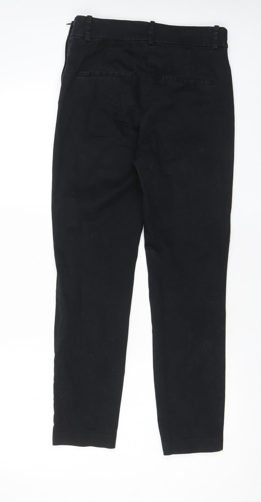 Womens UK Size 28 in H&M Regular Fit Chino Black Trousers