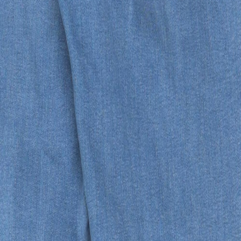 Topshop Womens Blue Cotton Skinny Jeans Size 30 in L32 in Regular Zip - Pockets