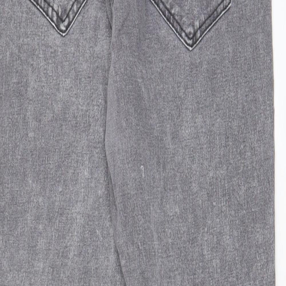 NEXT Womens Grey Cotton Jegging Jeans Size 28 in L27 in Regular - Elasticated Waist