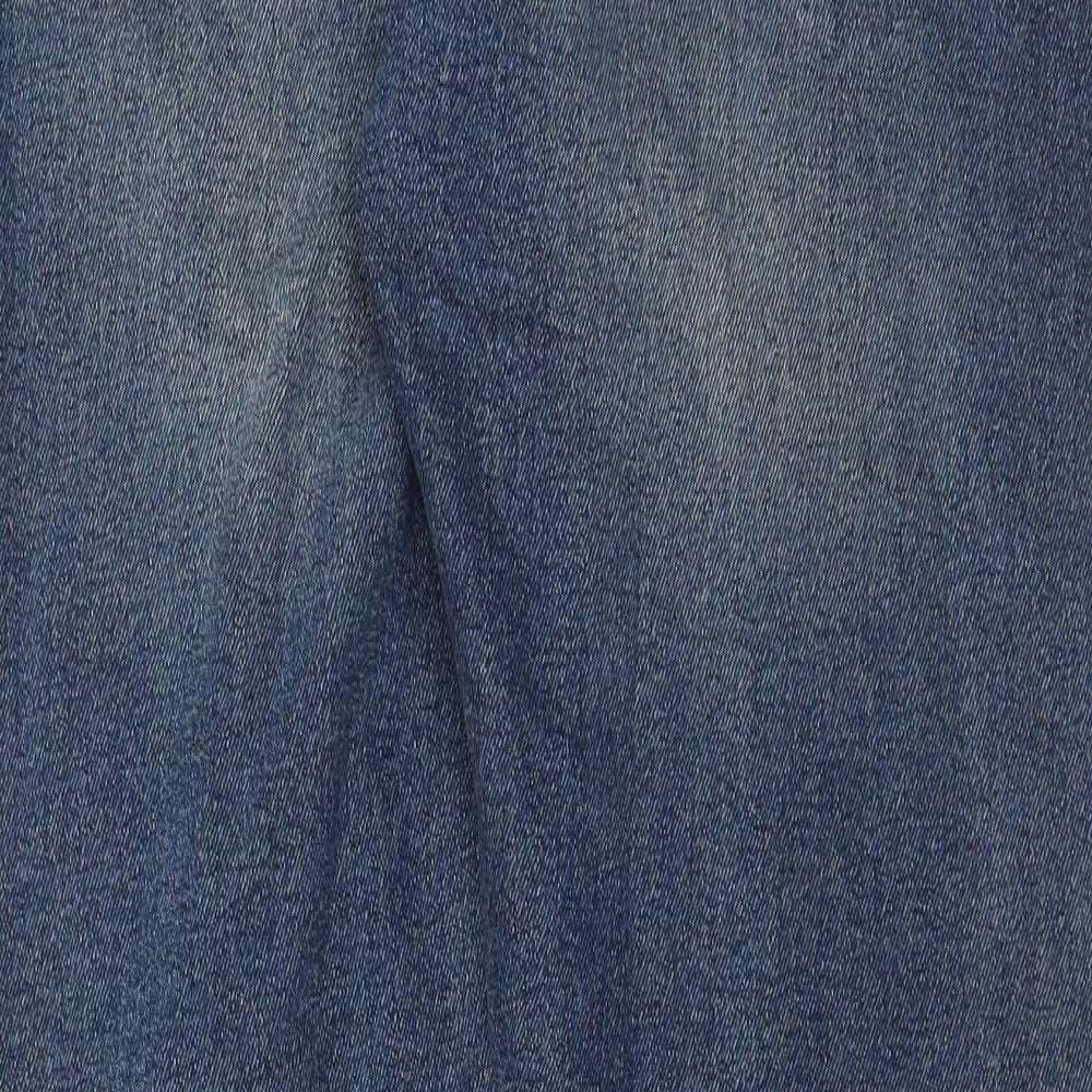 New Look Mens Blue Cotton Tapered Jeans Size 32 in L32 in Regular Zip - Pockets