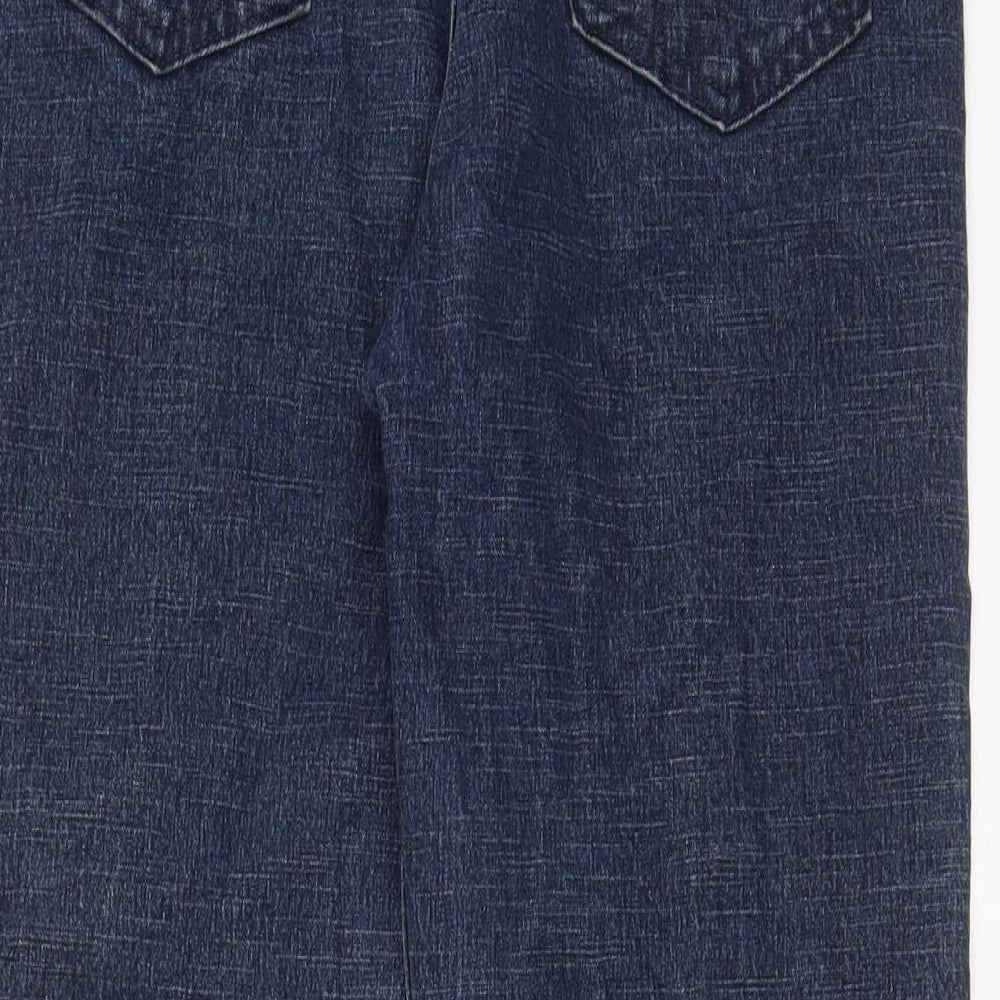 EQ Jeans Womens Blue Cotton Straight Jeans Size 28 in L24 in Regular Zip - Pockets, Jewels