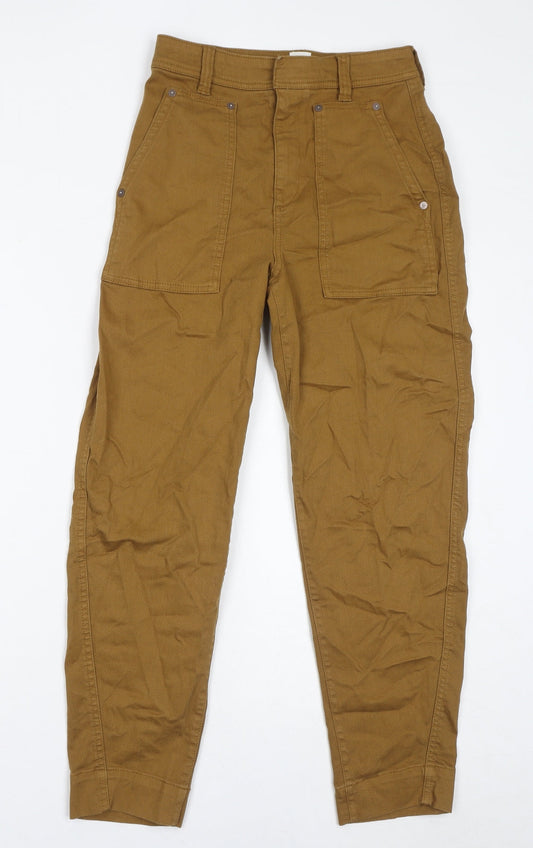 Womens UK Size 4 Gap Regular Fit Mom Brown Jeans
