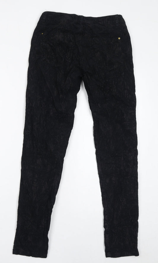 Womens UK Size 8 H&M Regular Fit Black Trousers
