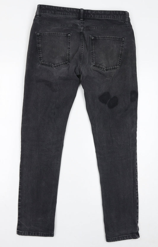Mens UK Size 32 in NEXT Regular Fit Skinny Grey Jeans