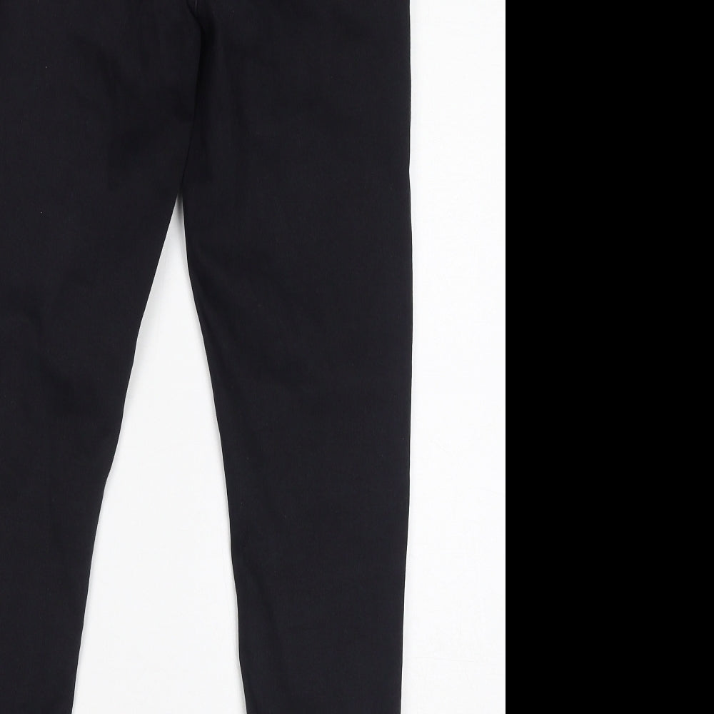 Topshop Womens Black Cotton Skinny Jeans Size 28 in L25 in Regular Zip