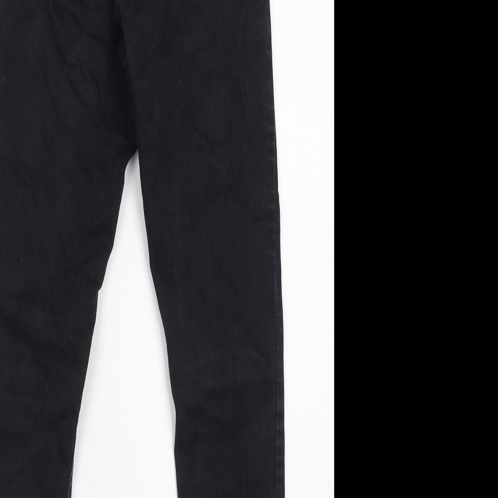 Denim & Co. Womens Black Cotton Skinny Jeans Size 6 L26 in Regular Zip
