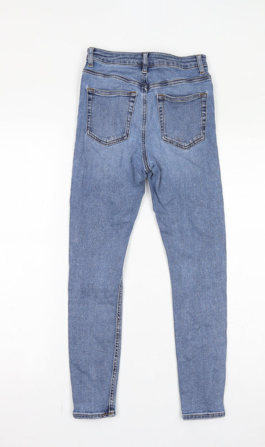 ASOS Womens Blue Cotton Skinny Jeans Size 25 in L28 in Regular Zip